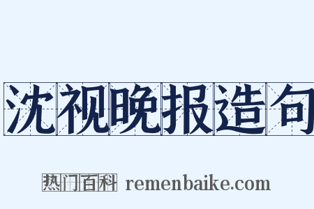 沈视晚报造句是什么意思的图片